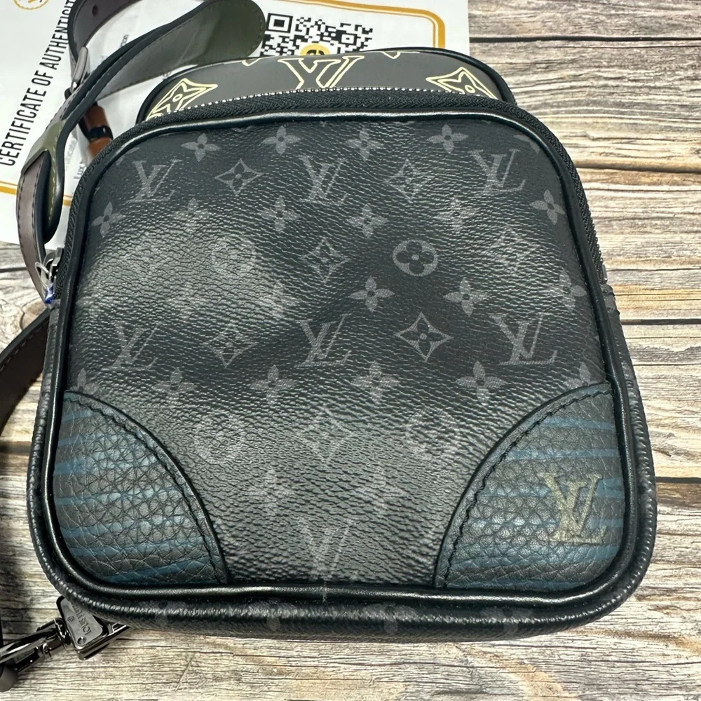 Louis Vuitton Monogram Eclipse Patchwork Amazone Sling Bag EUC​